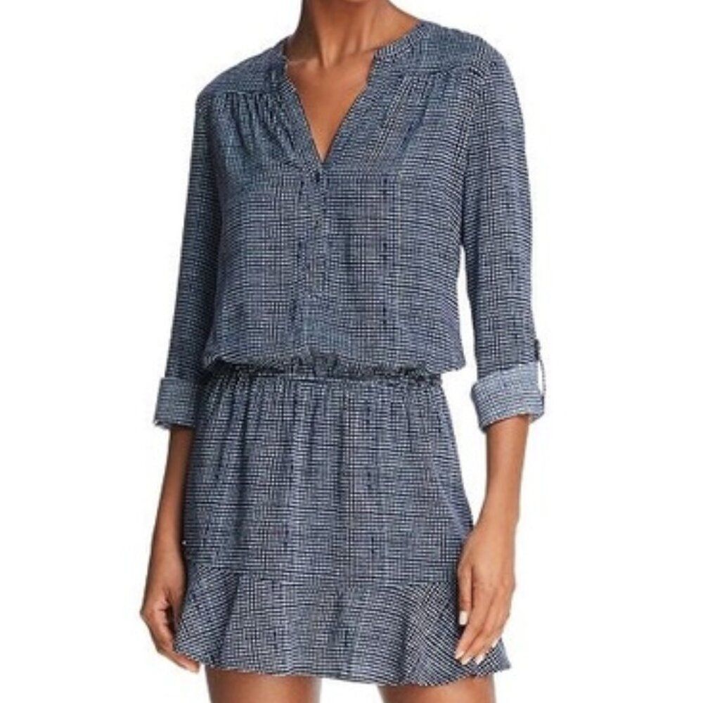 Joie Navy and White Printed Mini Dress